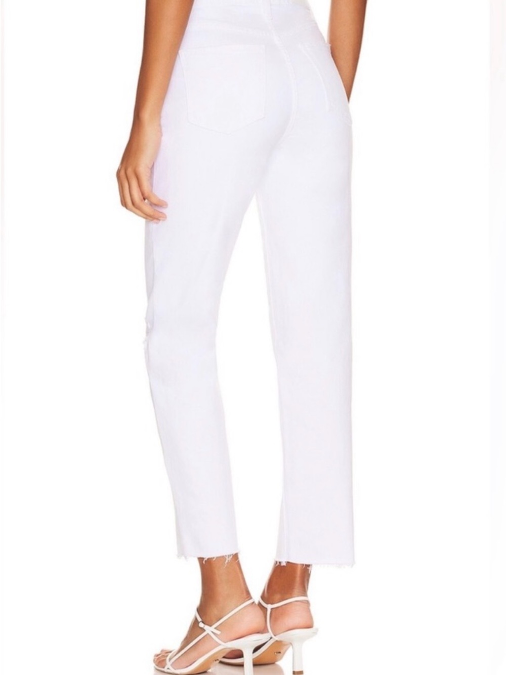 NWT PISTOLA Charlie High Rise Classic Straight raw hem distressed denim jeans 32 - Picture 2 of 8